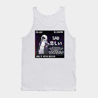 SAD VHS SAD JAPANESE ANIME AESTHETIC Tank Top